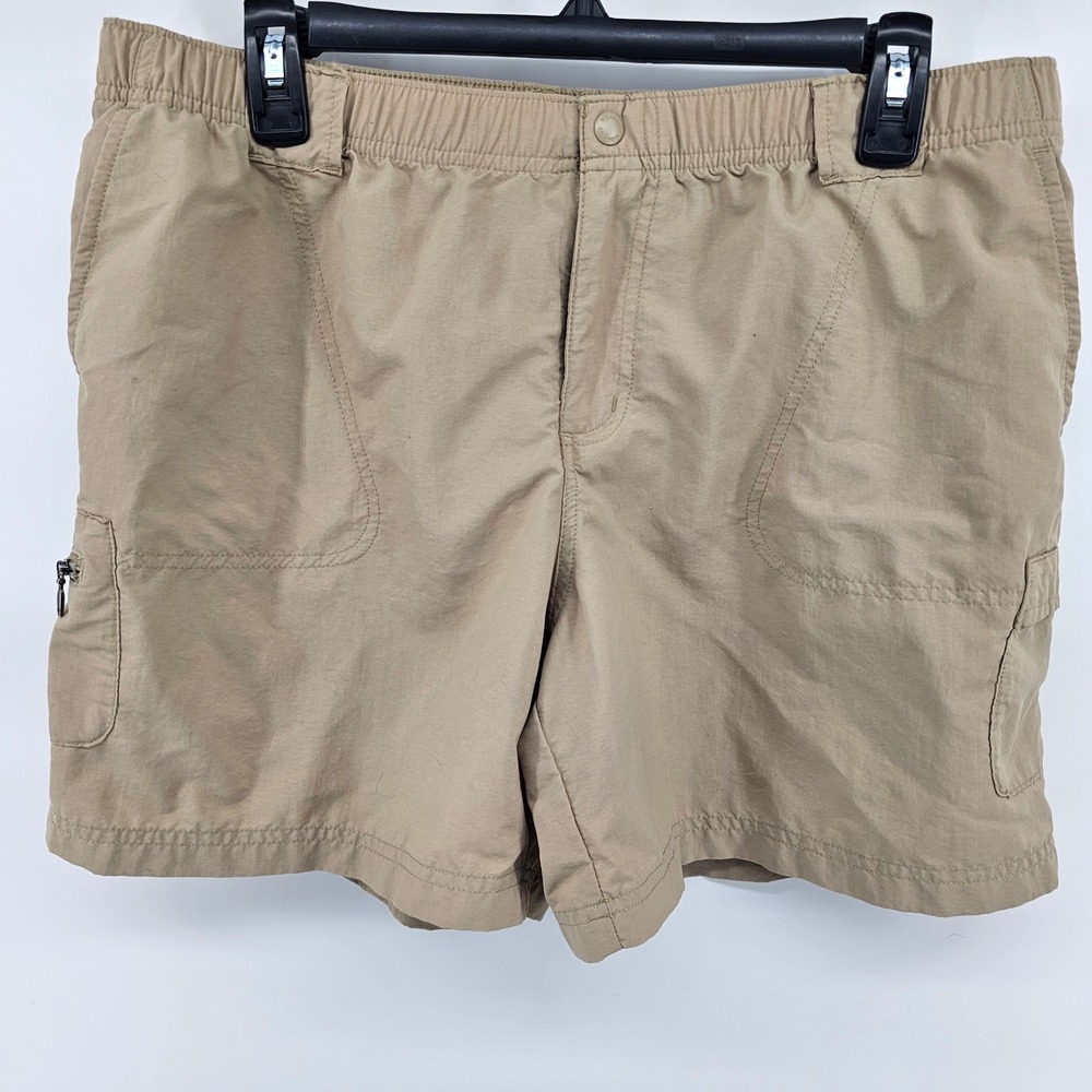Columbia Cargo Shorts Womens Tan Hiking Outdoor Lightweight Quick Dry‎ Pockets